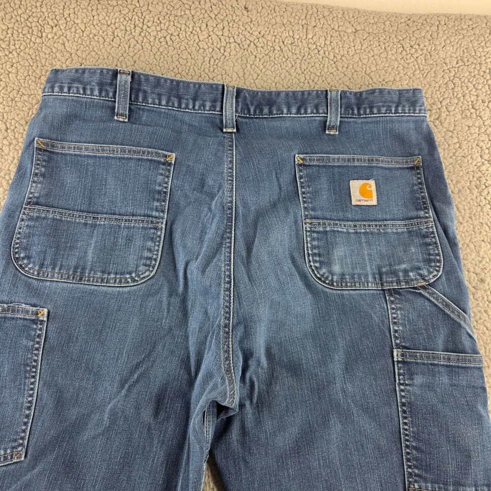 Carhartt Jeans‎ Mens 40 Relaxed Straight Rugged Flex Double Front Denim Dungaree